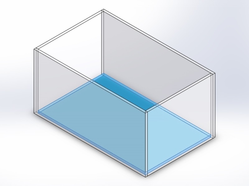 Assemblage aquarium, côtés autour du fond